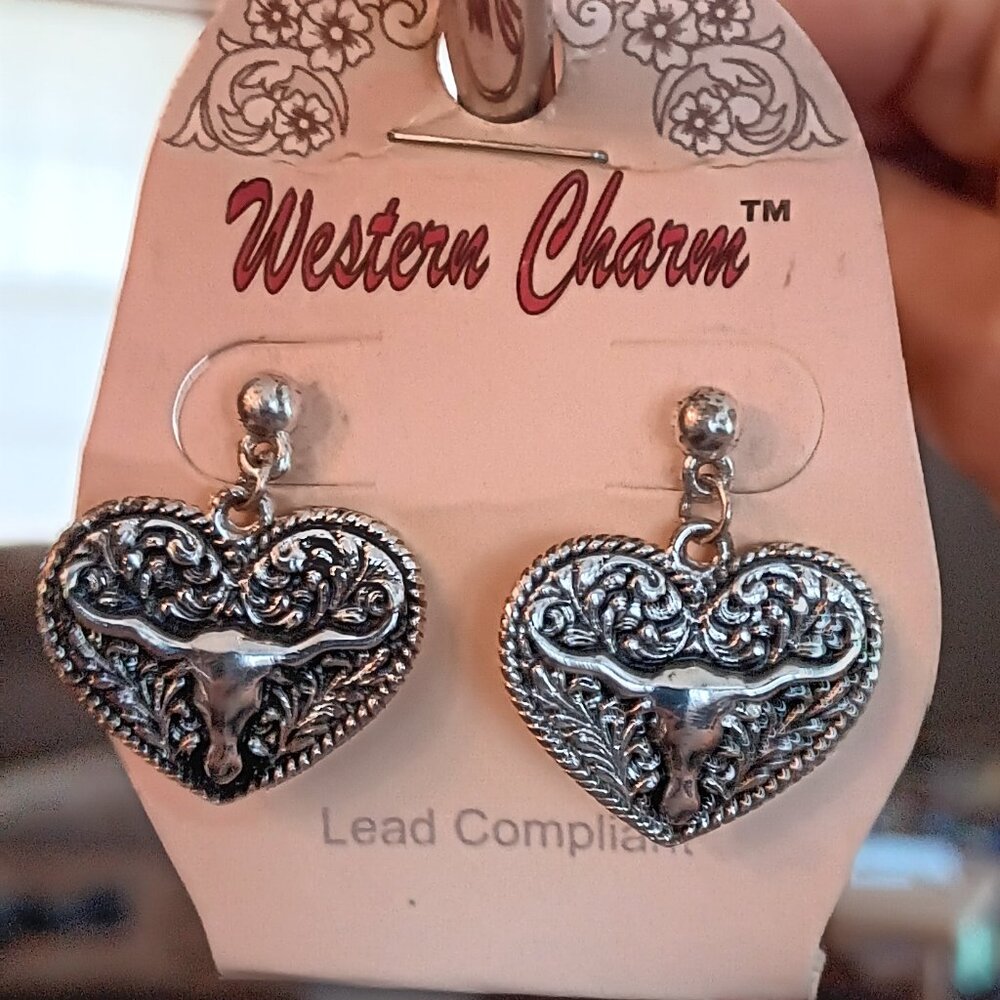 2 for $9 -Cute western dangle earrings, new